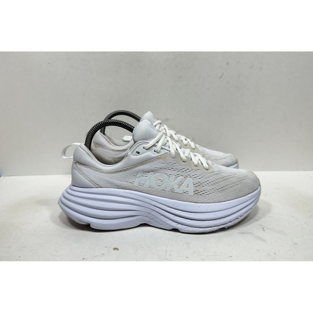 Hoka One One Bondi 8 1127952 WWH Running Shoes Walking Gym Women's Size 7.5